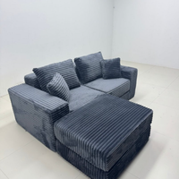 Ensemble de meubles de salon modernes sur mesure, canapé convertible en forme de L, canapé sectionnel, vente en gros, mousse compressée