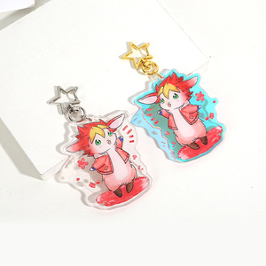 Custom UV Printed Animation Style <b>Keychain</b> Transparent Acrylic Plastic Unique Customizable Design - Product Image 5