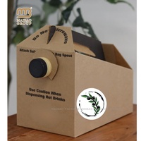 Distributeur de café en papier jetable écologique et bon marché 2L 3L 96oz Sac de café à emporter en boîte