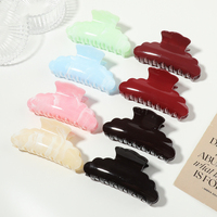 Nouvelles pinces à cheveux tendance en forme de nuage, pinces requin marbrées de haute qualité, antidérapantes, grandes pinces à cheveux en plastique