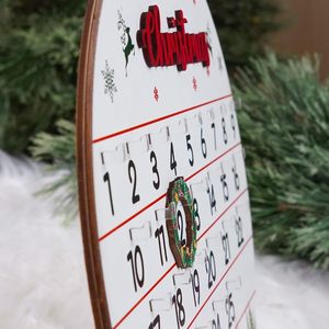<span class=keywords><strong>Calendrier</strong></span> de l'Avent de Noël en bois 2024 personnalisé: compte à rebours jusqu'à Noël, tenture murale Décoration chrétienne Cadeau de vacances - Product Image 4