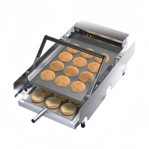 Máquina para Hacer Hamburguesas Inteligente, Totalmente Automática, de Doble Capa, de Acero Inoxidable, con Temperatura y Temporizador Ajustables, Tostadora de Sándwiches - Product Image 1