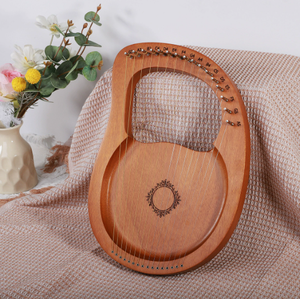 Arpa Lírica de 16 Cuerdas, Pequeña, Portátil, Fácil de Aprender, Mini Arpa Celta con Llave de Afinación, Regalo Perfecto para Principiantes en Instrumentos Musicales - Product Image 4