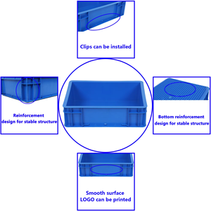 Cassetta in Plastica Antistatica Impilabile e Annidabile QS 400x300x120mm Conforme UE <span class=keywords><strong>per</strong></span> Linee di Produzione - Product Image 3