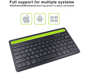 78keys ergonomic multi-devices rechargeable Wireless Plastic <b>bluetooth</b> <b>keyboard</b> with slot - Product Image 3