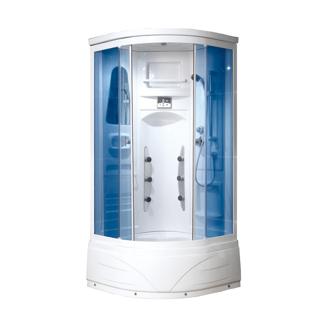 Hotel Use Freestanding Sliding Shower Cabin Straight Appearance with Frame Hydromassage Steam Sauna Open Style Shower Cubicle