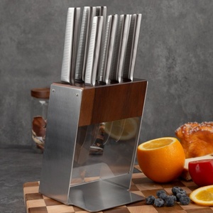 Premium 10 Pieces Stainless Steel Kitchen Chef <b>Knife</b> <b>Set</b> Ultra <b>Sharp</b> Kitchen <b>Knife</b> <b>Set</b> Steak <b>Knife</b> <b>Set</b> with Wooden Block - Product Image 2
