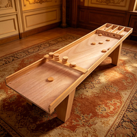 Jeu de billard de table pliable en bois, ensemble complet avec disques, artisanal de qualité supérieure, pour le voyage, les fêtes, les familles, écologique, pour la maison, durable