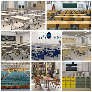 Ensembles de <span class=keywords><strong>bureau</strong></span> et de chaises de haute qualité en gros, meubles durables pour salles de classe scolaires, couleurs personnalisées disponibles - Product Image 5