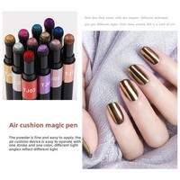 Stylo Magique Air-Cushion pour Nail Art – Sans Poudre Volante ; Effet Miroir ; Poudre de Mica Scintillante ; Motif Laser – Best-seller Transfrontalier