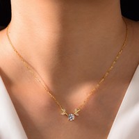 Collier en argent S925 plaqué, motif feuille de vigne et bois de cerf, pendentif délicat et frais pour femme, idéal pour le quotidien, tendance actuelle