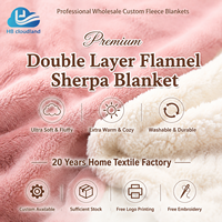 Couverture en flanelle unie de qualité supérieure, ultra douce, chaude, confortable et légère, certifiée OEKO-TEX et audituée BSCI, de la marque Cloudland