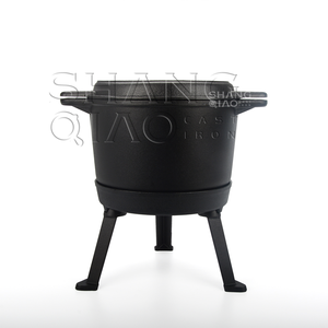 <span class=keywords><strong>Pot</strong></span> en fonte émaillée à trois pattes robuste avec couvercle pour <span class=keywords><strong>pot</strong></span> à pression en fonte pour ragoût extérieur - Product Image 2