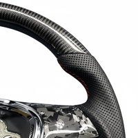 Volant de performance en fibre de carbone véritable pour VW Golf MK7 GTI R R-Line, fond plat, forme D de course