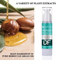 Traitement capillaire à l'huile d'argan en marque propre, 50 ml, sérum réparateur, renforce, hydrate, extrait de plantes naturelles pures, tous types de cheveux
