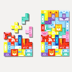 เกมฝึกตรรกะการจัดส่งสินค้าแบบดรอปชิปปิ้งบน Shopify ของเล่นไม้เสริมพัฒนาการเด็กเล็ก บล็อกไม้เสริมสร้างสมดุลสำหรับเด็ก - Product Image 3