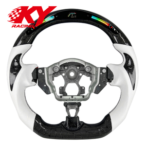อุปกรณ์ตกแต่งรถยนต์สำหรับ Nissan 370Z NISMO GT Coupe Infiniti FX35 FX37 FX50 พวงมาลัยคาร์บอนไฟเบอร์แบบกำหนดเองพร้อมไฟ LED แสดงรอบเครื่องยนต์ - Product Image 1