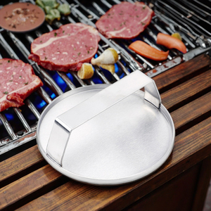 <span class=keywords><strong>Smash</strong></span> <span class=keywords><strong>Burger</strong></span> Press-Triturador de hamburguesas de acero inoxidable de 5,9 pulgadas con asa para <span class=keywords><strong>plancha</strong></span> y parrilla - Product Image 5