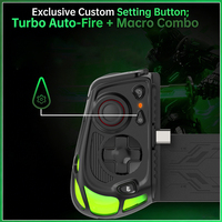 Nuevo Controlador de Juegos Móvil Extensible AB05 Tipo-C con Joystick de Efecto Hall y Turbo para Teléfonos y Tabletas Android e iOS