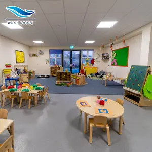 Set Furnitur Taman Kanak-kanak Montessori, Pusat Perawatan Anak, Tempat Perawatan Anak, Meja Kayu, dan Kursi, Furnitur Set