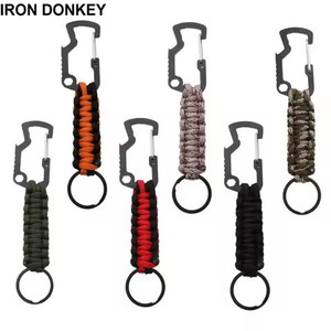 IRONDONKEY extérieur tactique alpinisme type D crochet et boucle porte-clés escalade tissé à la main 550 Paracord survie porte-clés - Product Image 1