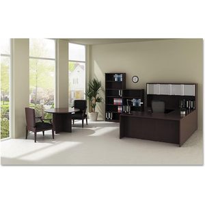 Alera Valencia Series Mobile Workstation Desk Espresso Solid Wood Plate Material 41 3/8 X 23 5/8x 29 7/8 for <b>Office</b> Bedroom Use - Product Image 2