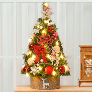 LINGKAI Luxury Mini <b>Christmas</b> <b>Tree</b> Set <b>Christmas</b> Decorations DIY with <b>Lights</b> - Product Image 1