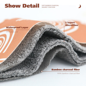 Nouveau 2024 Ensemble de 6 Pièces de Serviettes Hygiéniques Lavables en Charbon de Bambou à Impression Numérique Occidentale, pour Soins Post-partum et <span class=keywords><strong>Allaitement</strong></span> Maternité - Product Image 3