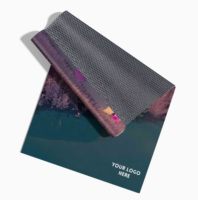 Tapis de yoga en microfibre suédée à impression intégrale personnalisée, 6 mm d'épaisseur, 183 cm, antidérapant, pliable, absorbant les chocs, tapis de danse fitness