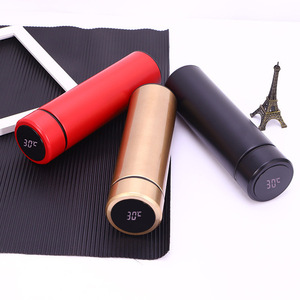 <span class=keywords><strong>Bouteille</strong></span> d'eau en acier inoxydable à double paroi de 17oz avec écran tactile LED électronique intelligent Tasse à vide isolée - Product Image 6