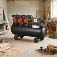Ölfreie Druckluftmaschine WII-2-1690x3F120, vibrationsarm, energieeffizient, 4800W, 315L/Min, 0,8MPa, 2800U/min, 120L