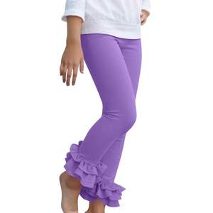 High-<b>Elasticity</b> Breathable Children's Training Dancewear Set Solid Color <b>Lace</b> Flared Pants Candy-Colored Paired Skirts - Product Image 6