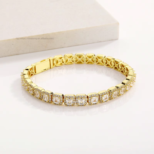 Reverse <b>Love</b> 6MM Cuban Ice Sugar Chain 5A Zircon Tennis Flip Cover Unisex Trendy Hip Hop Iron Bracelet Wholesale - Product Image 1