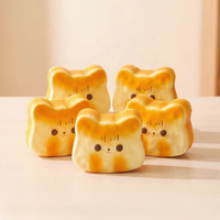 Jouet Squishy en Mousse PU Super Doux et Mignon en Forme de Pain, Jouet Sensoriel à Remontée Lente à Presser