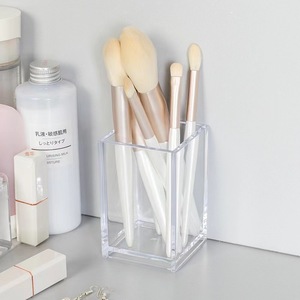 Porte-stylo en acrylique transparent, boîte de rangement carrée pour bureau, organisateur de papeterie pour étudiants, Design Simple et minimaliste - Product Image 2