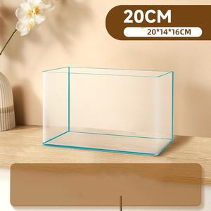 透明ガラス水族館デスクトップ生態学的水生植物タンクナイトライト水槽 - Product Image 6