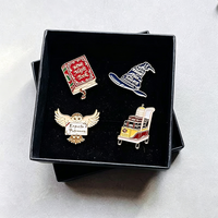 Ensemble de pin's en émail personnalisés haut de gamme pour fournisseur de badges, avec boîte personnalisée et impression UV, mignon et promotionnel