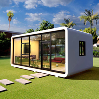 Cabine préfabriquée intelligente en forme de pomme, bureau intérieur, pods de jardin pour villa, hôtel et appartement avec moulage de toit triangulaire