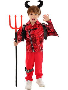 Disfraz de Diablo Rojo para Niños, Ropa de Fiesta Punk para Niños y Niñas, Disfraz Infantil de Halloween, Gran Venta de HP - Product Image 2