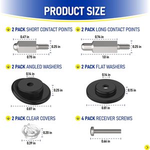 Kit de accesorios de repuesto PetSafe para collares receptores de perros, plástico negro, acero inoxidable, suministros de entrenamiento impermeables - Product Image 2