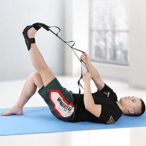 Sangles de tension Hua Ke noires, taille unique, en nylon et coton, avec velcro, pour l'entraînement de flexibilité et le yoga - Product Image 3
