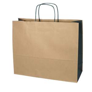 Shopper Carta Eco bicolore Avana 20 cm + 10 cm x 21 cm - Product Image 1