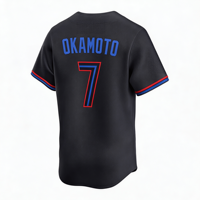 Maillot de baseball américain de la meilleure qualité # 27 Guerrero Jr # 7 Okamoto # 30 Kirk Personnalisable et brodé