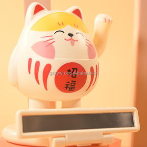 ป้ายแสดง<span class=keywords><strong>เบอร์</strong></span><span class=keywords><strong>โทร</strong></span>ชั่วคราวสำหรับจอดรถรูปแมวกวักพลังงานแสงอาทิตย์ ทำจากพลาสติก ABS พร้อมระบบโบกมืออัตโนมัติ - Product Image 2