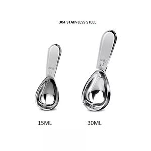 ช้อนสแตนเลสสตีล304 # ขนาด15มล. 30มล. ช้อนกาแฟช้อนตวงกาแฟช้อนวัดปริมาณนมหรือชาช้อนผงเครื่องใช้ในครัว - Product Image 4