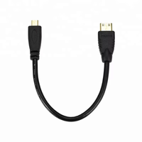 Kabel Video Mini HDMI pria Ke mikro HDMI pria, berlapis emas HD 720P 1080P