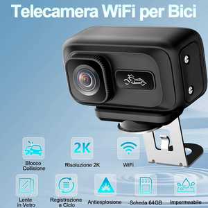 กล้องแอคชั่น SecuraLen 2K WiFi 120 ตัวล็อค G-Sensor ป้องกันการสั่นสะเทือนมุมกว้างสำหรับรถจักรยานยนต์ จักรยานไฟฟ้า กีฬากลางแจ้ง กันน้ำระดับ IP67 - Product Image 3