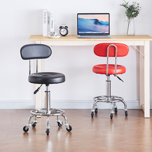 Factory Supply Hot-Selling Salon Spa Barber <b>Chairs</b> Height Adjustable Stainless Steel Stool Swivel <b>Chair</b> <b>With</b> <b>Wheels</b> - Product Image 1