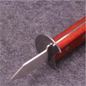 Cuchillo para Abrir Ostras de Acero Inoxidable de Alta Calidad, Herramienta <span class=keywords><strong>Profesional</strong></span> para Mariscos de Cocina, Mango de Madera, Apto para Horno - Product Image 3