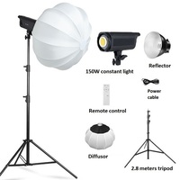 Lámpara de estudio fotográfico de alta calidad de 150W para transmisión en vivo, iluminación para fotografía con montura Bowens, luz de relleno LED para grabación de video con cámara.